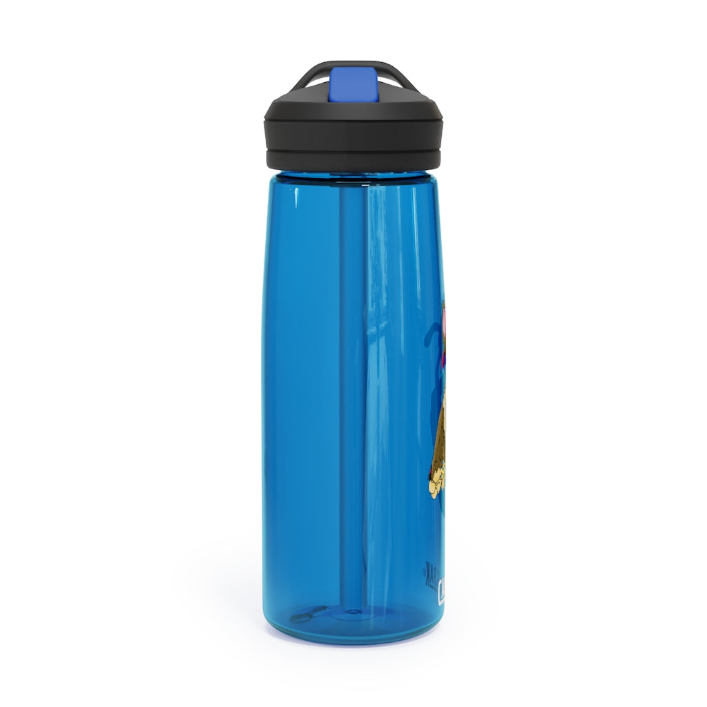 Moonki CamelBak Eddy® Water Bottle in 20oz and 25oz sizes, showcasing its durable Tritan™ material and spill-proof design.